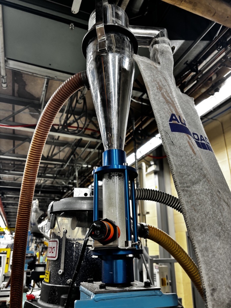 Pellets in Injection Molding Hopper